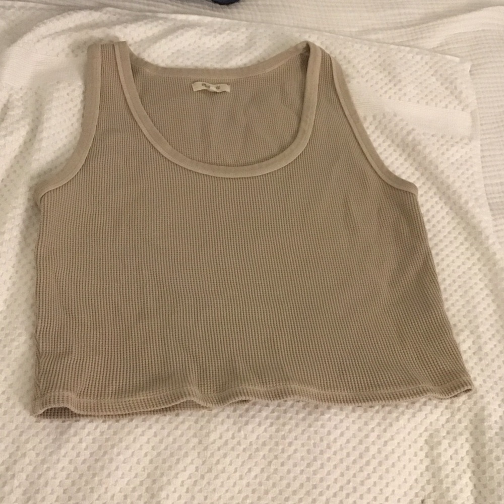 Madewell Taupe Ribbed Tank Top